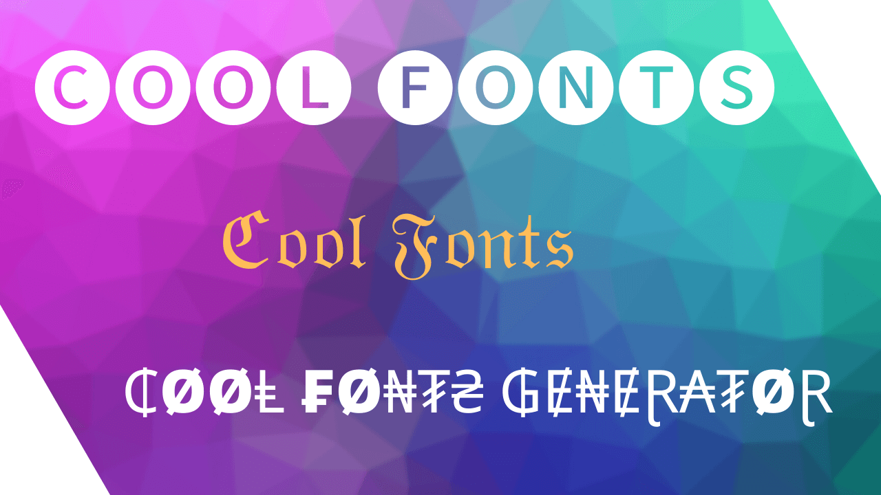 cool font generator